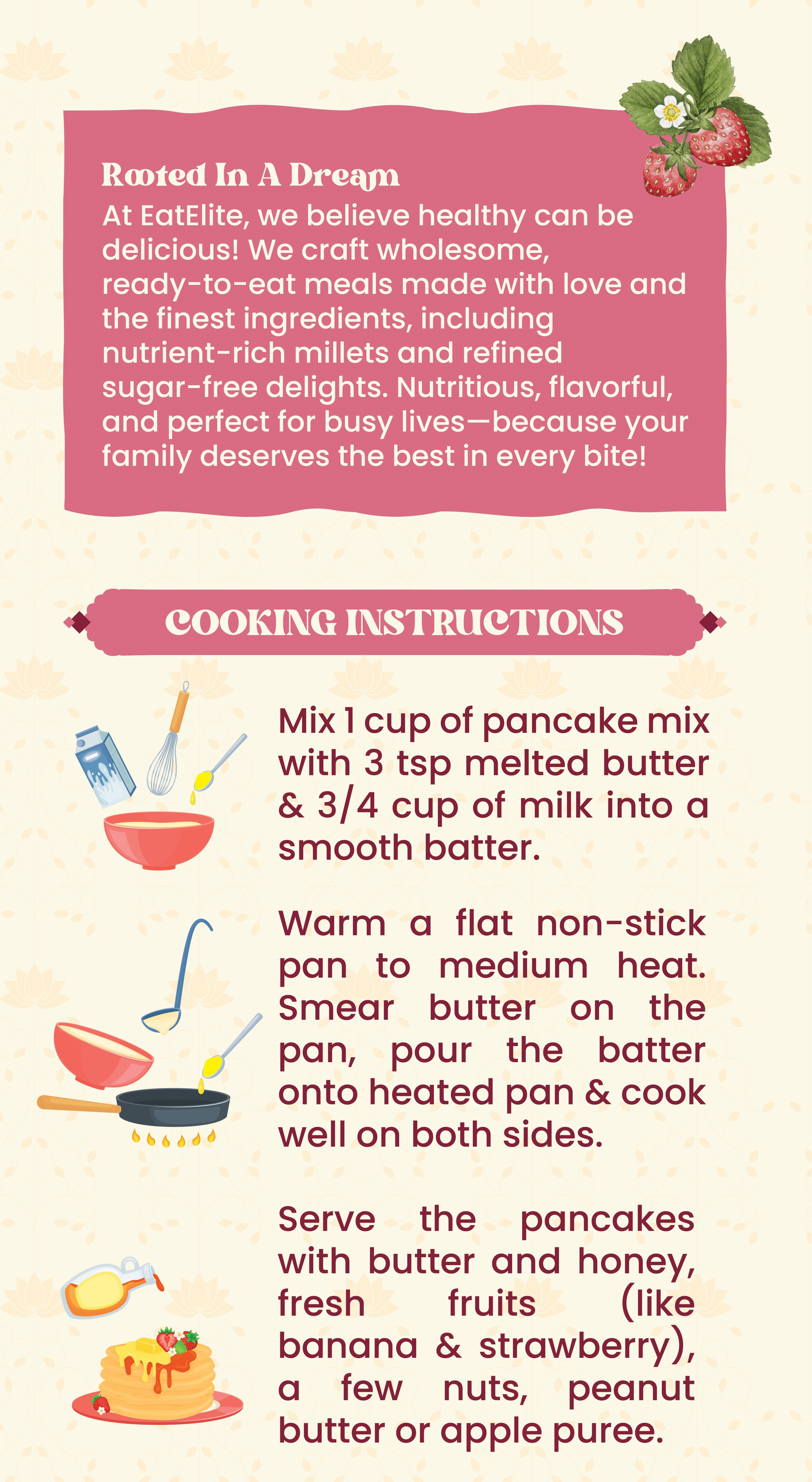 Strawberry Pancake Mix 200g