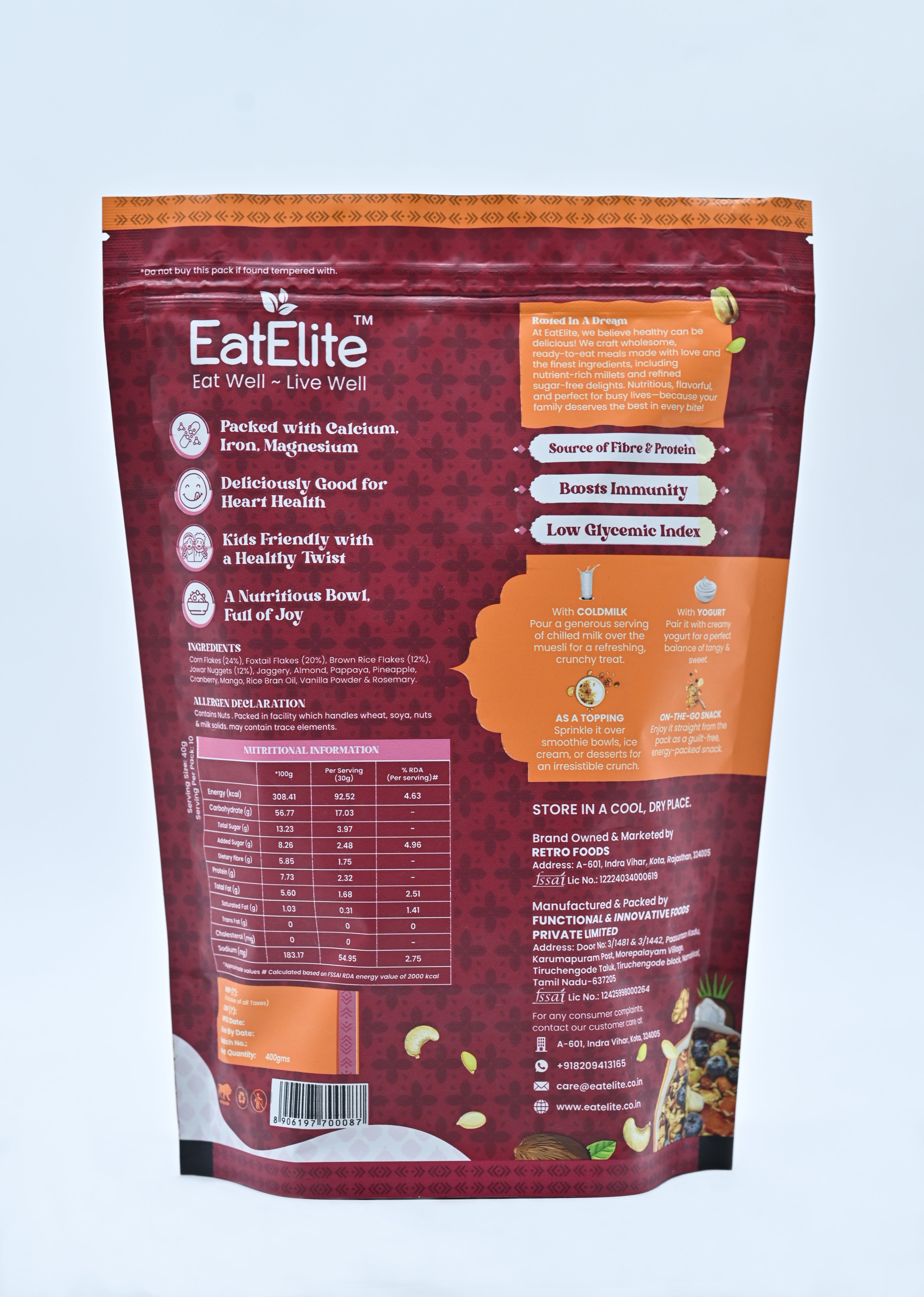 Fruit & Nut Muesli 400g