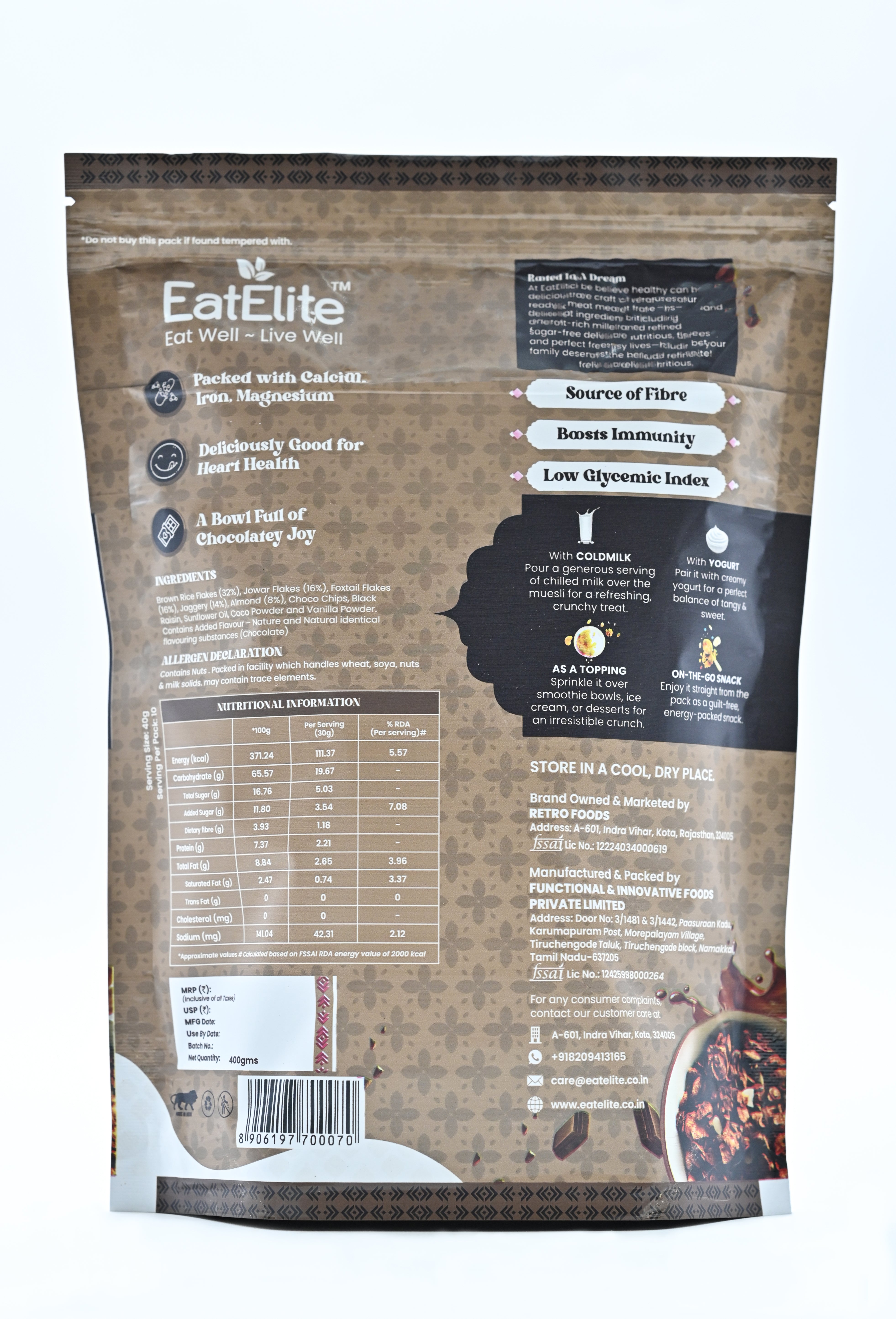 Chocolate Muesli 400g